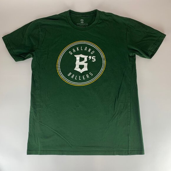 Oakland Ballers Green Oaklandish Short Sleeve Crewneck Shirt Mens Large - Picture 1 of 4
